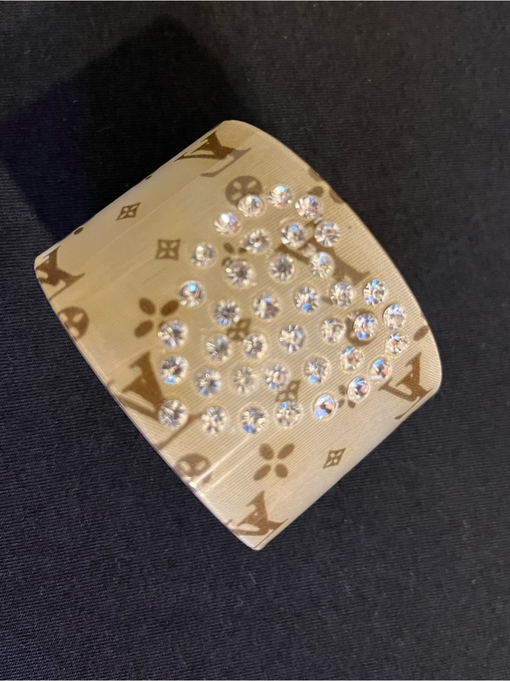 Y2K Louis Vuitton Art Deco Inclusion Cuff Bracelet